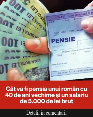 Pensia unui român cu salariu de 5.000 de lei și 40 de ani vechime – cât va primi lunar în 2024!