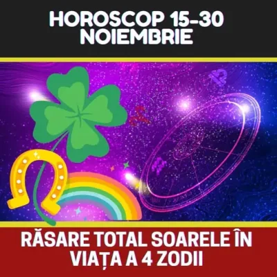 Horoscop 15-30 noiembrie: O decizie luată acum îți poate transforma finalul de an.