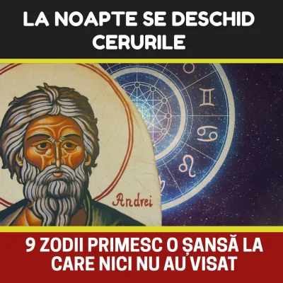 Cele 9 zodii lovite de noroc divin de Sfântul Andrei! Li se schimbă destinul total, vin banii cu sacul