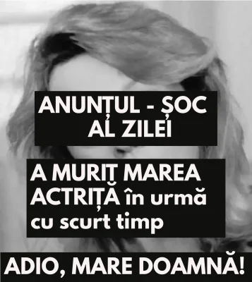 Adio, Regina din „Arabela”! Actrița iubită de milioane de români a murit la 86 de ani. Doliu în lumea filmului