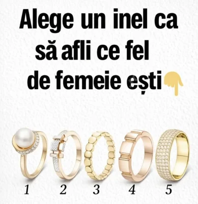 Alege inelul preferat și află cine ești cu adevărat! Testul care îți dezvăluie personalitatea în câteva secunde