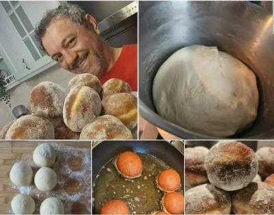 Secretul lui Sorin Bontea pentru gogoși cu dungă galbenă! Ce pune în aluat pentru a ieși pufoase ca la mama acasă
