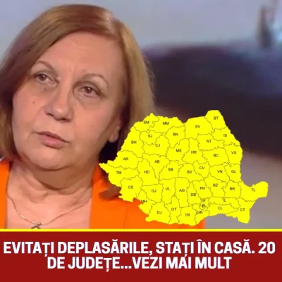 Prăpăd în România! Se schimbă vremea radical în 20 de județe. DSU a făcut anunțul: Nu ieșiți din casă!