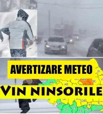 Veste proastă pentru români! Ninsori în 20 de județe. DSU: Nu ieșiți din casă! Ce se întâmplă de Paște