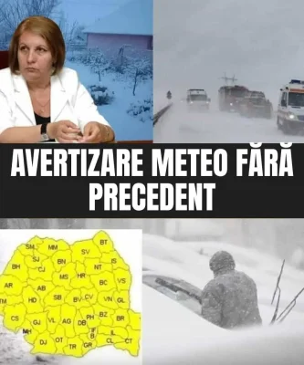 Prăpăd în România! Zăpadă de jumătate de metru în București și viscol. Anunțul de ultimă oră făcut de ANM