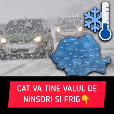 Iadul alb a paralizat România! Cod roșu în București și haos total. Când scăpăm de ninsori? Anunțul ANM