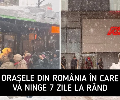 Lista orașelor din România unde ninge 7 zile la rând! Accuweather a modificat prognoza: Unde se depune strat gros