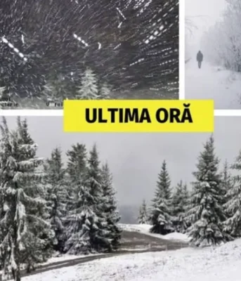 Vestea momentului de la ANM! Se întorc ninsorile în București și alte 16 județe. Ce se întâmplă până duminică