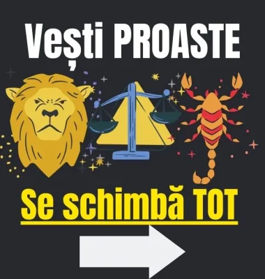 Ghinion total pentru 3 zodii de la miezul nopții! Leul, Balanța și Scorpionul, vizați de un fenomen rar