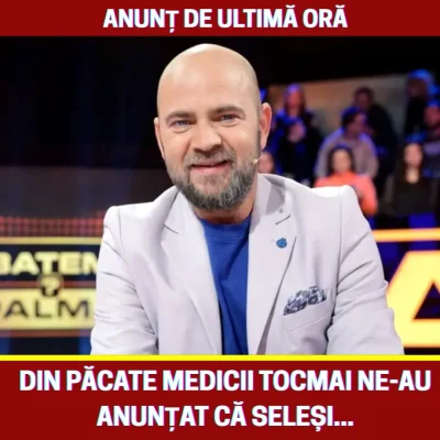 Cosmin Seleși, de urgență la spital! Filmările Pro TV, oprite. Mesajul transmis de pe patul de suferință