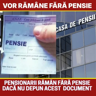 Se taie pensia pentru acești români! Documentul care trebuie depus urgent până la finalul lunii septembrie